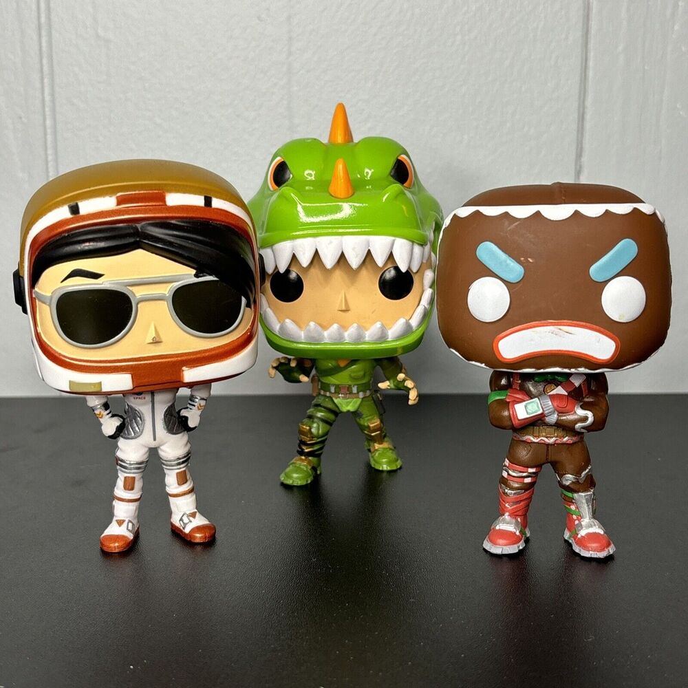 Funko Pop Loose Figures Fortnite Rex Moonwalker Merry Marauder Lot Of 3 Preloved
